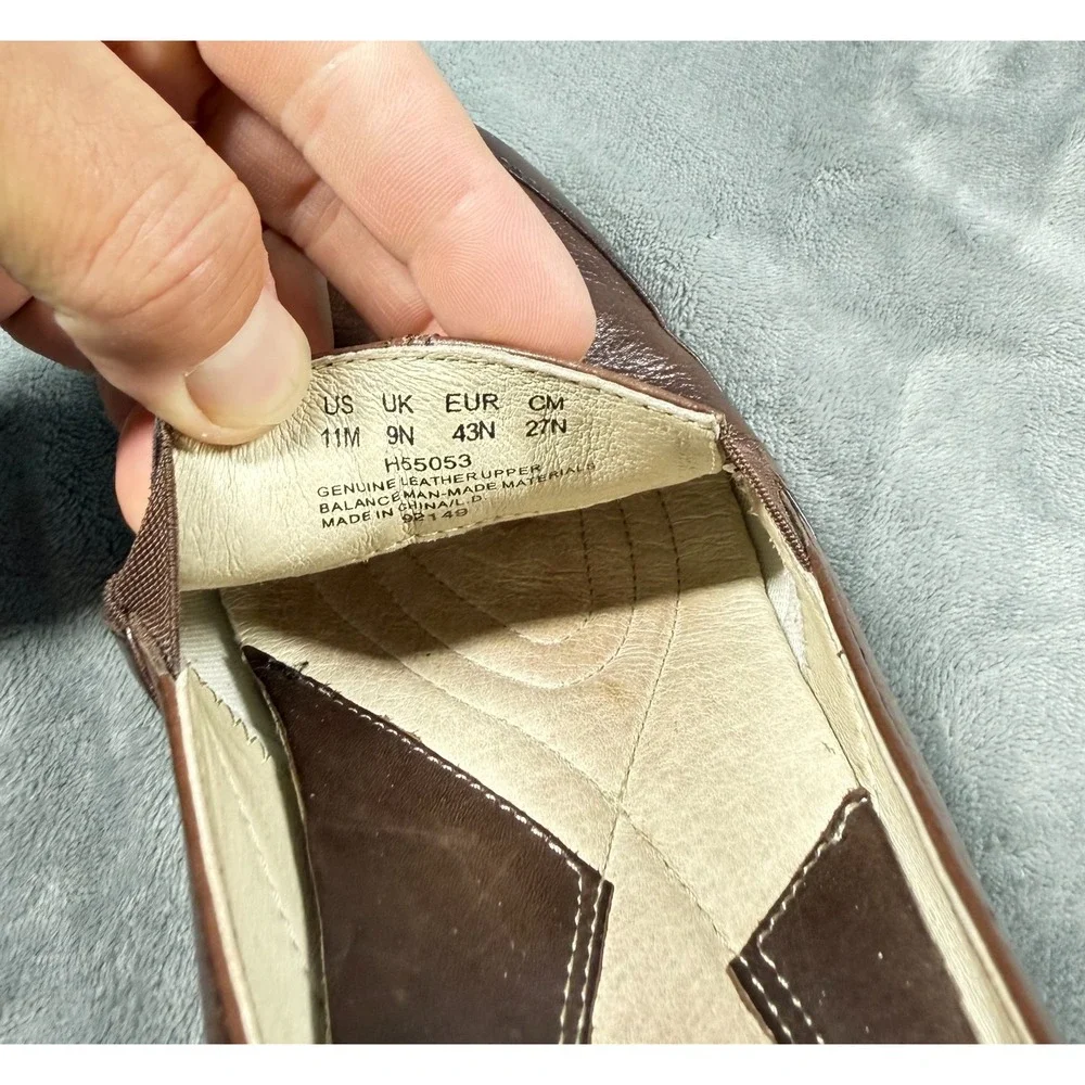 Hush Puppies Loafers Mens 11 Brown Leather Slip On Casual Comfort Shoes